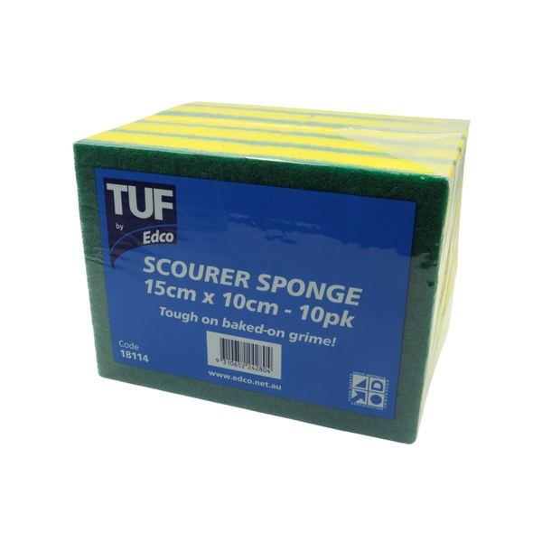Green & Yellow Scourer Sponge PK 10